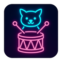 icon_animals_drum_neon icon preview