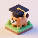 icon_animals_graduation_cap_3d_isometric icon preview