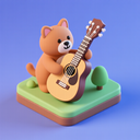 icon_animals_guitar_3d_isometric icon preview