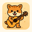 icon_animals_guitar_cartoon icon preview