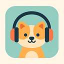 icon_animals_headphones_flat_pastel icon preview