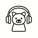icon_animals_headphones_line_art icon preview