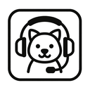 icon_animals_headphones_monochrome icon preview