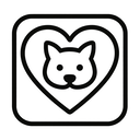 icon_animals_heart_monochrome icon preview