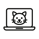 icon_animals_laptop_monochrome icon preview