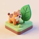 icon_animals_leaf_3d_isometric icon preview