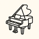 icon_animals_piano_line_art icon preview
