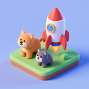 icon_animals_rocket_3d_isometric icon preview