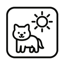 icon_animals_sun_monochrome icon preview