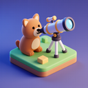icon_animals_telescope_3d_isometric icon preview