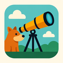 icon_animals_telescope_flat_design icon preview