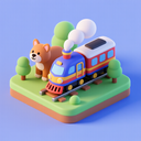 icon_animals_train_3d_isometric icon preview