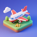 icon_art_airplane_3d_isometric icon preview