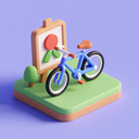 icon_art_bicycle_3d_isometric icon preview