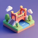 icon_art_bridge_3d_isometric icon preview