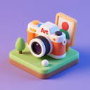 icon_art_camera_3d_isometric icon preview
