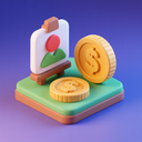 icon_art_coin_3d_isometric icon preview