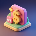 icon_art_dollar_sign_3d_isometric icon preview