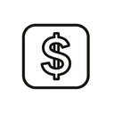icon_art_dollar_sign_minimal_outline icon preview