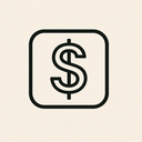 icon_art_dollar_sign_thin icon preview