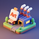 icon_art_factory_3d_isometric icon preview