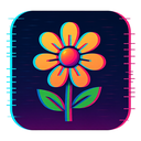 icon_art_flower_digital_glitch icon preview