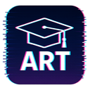 icon_art_graduation_cap_digital_glitch icon preview