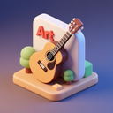 icon_art_guitar_3d_isometric icon preview