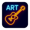 icon_art_guitar_neon icon preview