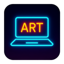 icon_art_laptop_neon icon preview