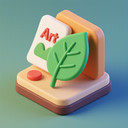 icon_art_leaf_3d_isometric icon preview