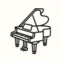 icon_art_piano_minimal_outline icon preview