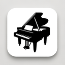 icon_art_piano_monochrome icon preview