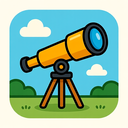 icon_art_telescope_cartoon icon preview