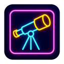 icon_art_telescope_neon icon preview