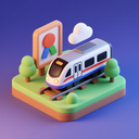 icon_art_train_3d_isometric icon preview
