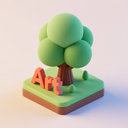 icon_art_tree_3d_isometric icon preview