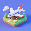 icon_business_airplane_3d_isometric icon preview