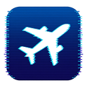 icon_business_airplane_digital_glitch icon preview