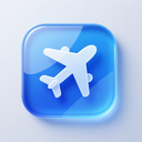 icon_business_airplane_glassy icon preview
