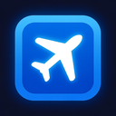 icon_business_airplane_glow_effect icon preview