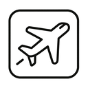 icon_business_airplane_line_art icon preview