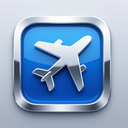 icon_business_airplane_metallic icon preview