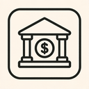 icon_business_bank_thin icon preview