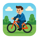 icon_business_bicycle_cartoon icon preview