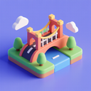 icon_business_bridge_3d_isometric icon preview