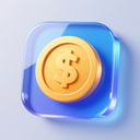 icon_business_coin_glassy icon preview