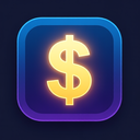 icon_business_dollar_sign_glow_effect icon preview