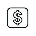 icon_business_dollar_sign_minimal_outline icon preview