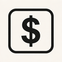 icon_business_dollar_sign_monochrome icon preview